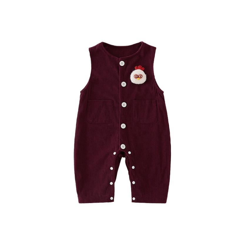 Corduroy Baby Romper: Warm Sleeveless Harem Pants for Boys - Early Winter/Autumn Style