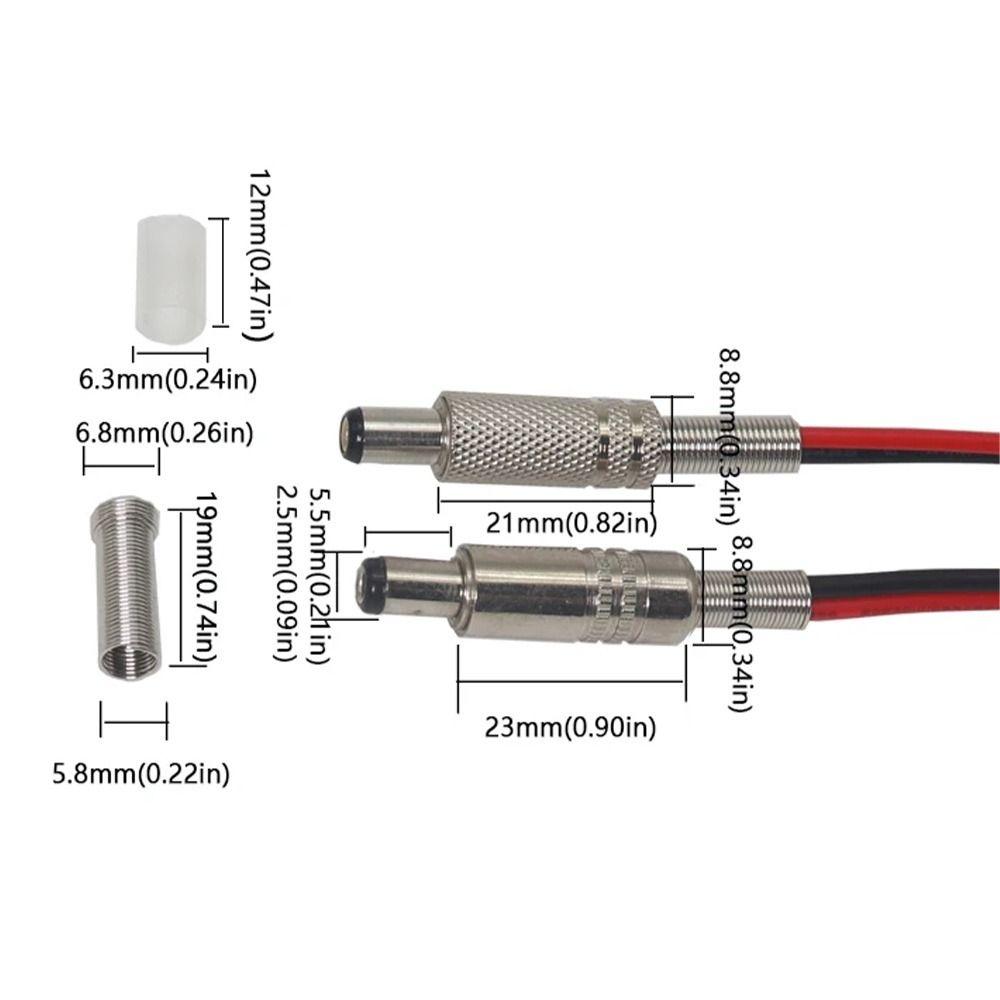 1Pcs 20cm Female Panel Mount Connector Power Plug Connector Adapter  Equipment Charging Replacement
