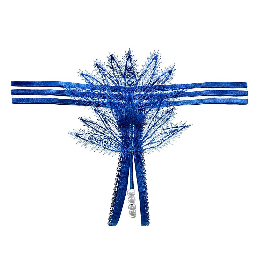 Flirting Eyelashes Lace Panties Can Be Inserted Into Women's Erotic Beaded Massage Bed Teasing Hot Perspective Thong 2290