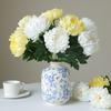 2 Pcs Artificial Chrysanthemum Stems Realistic Fake Chrysanthemum Faux Flower with Flexible