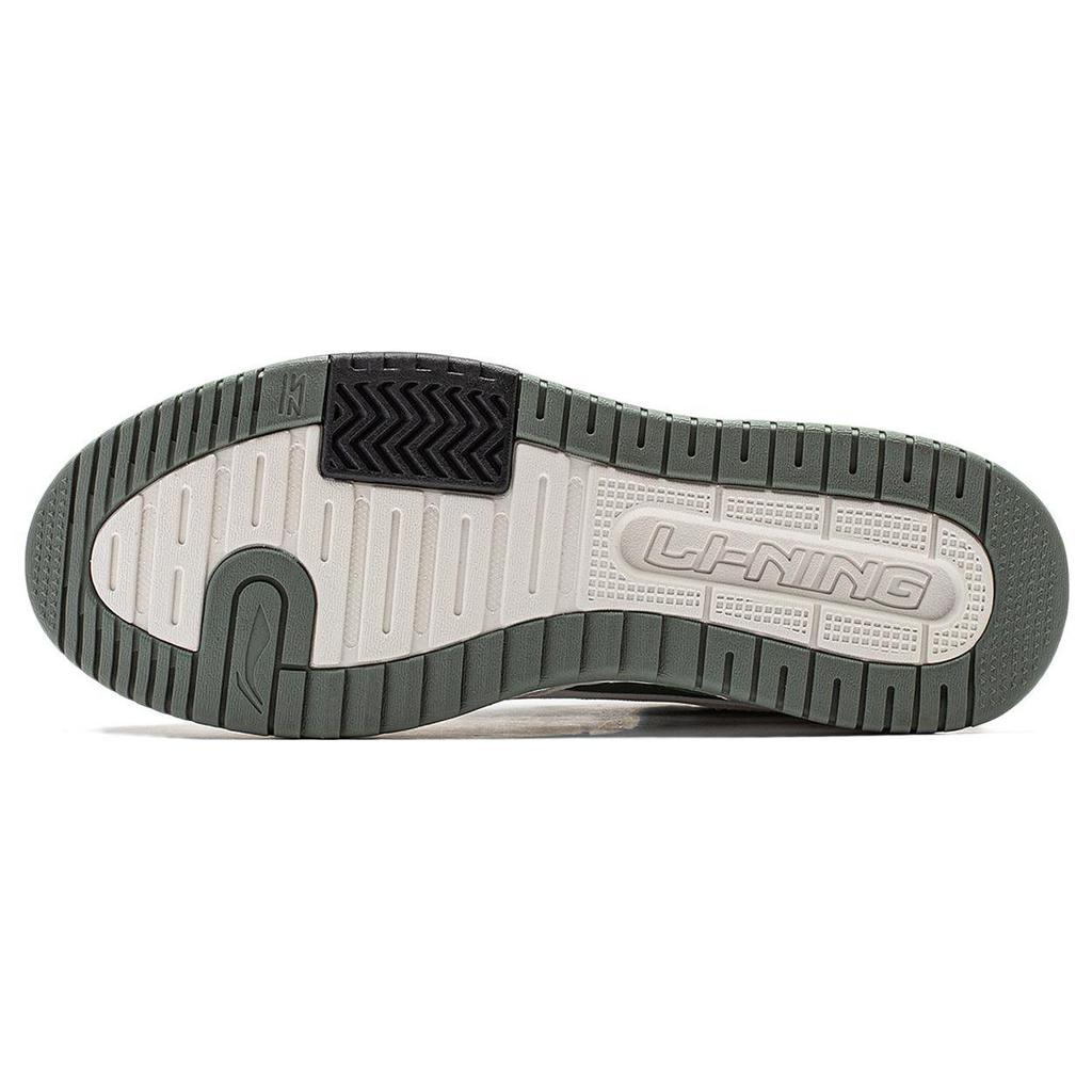 Li Ning Mountain Origin 2.0 Slip Resistant Abrasion Resistant High top Skateboard Shoes Men's White Green AGCT291-2