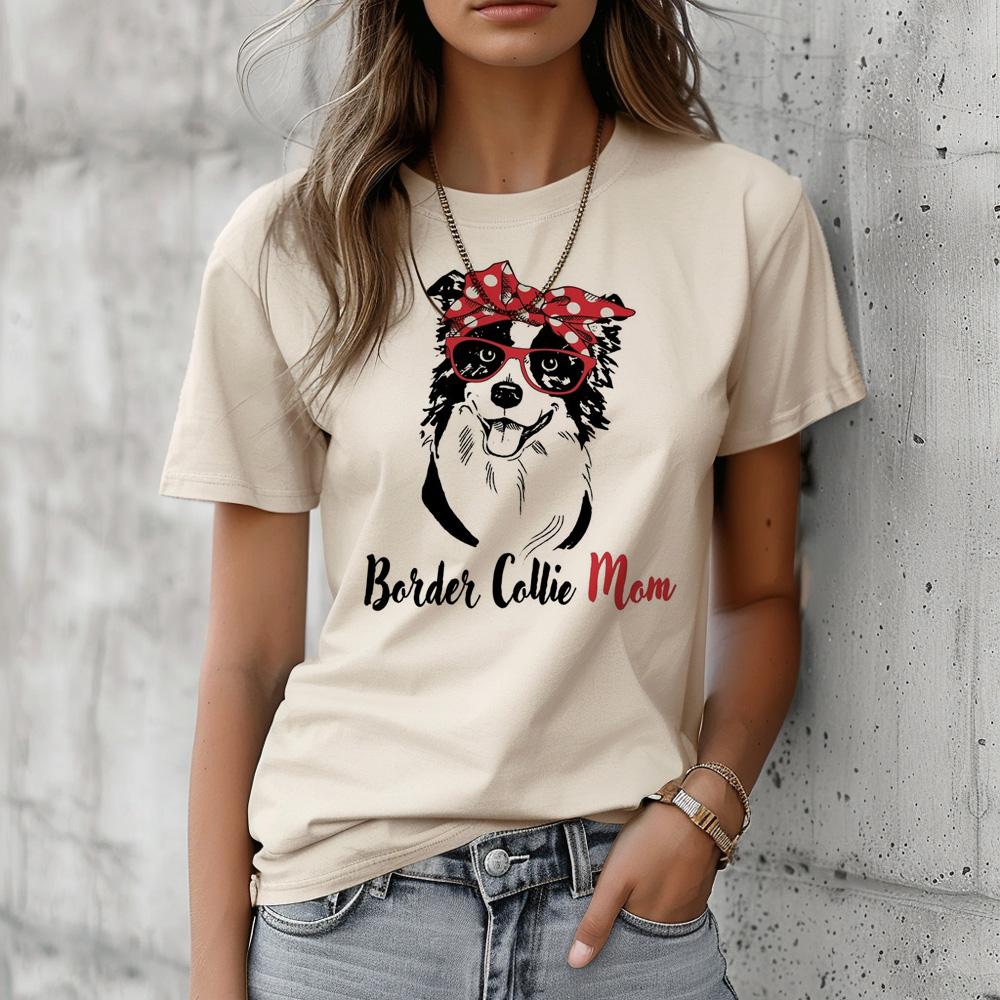 Border Collie T Shirt Women Streetwear Graphic T Shirt Female Comic Manga Clothes