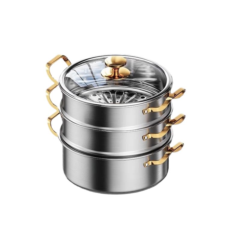 Yingbai 316 Stainless Steel Dual-Use Steamer & Hot Pot