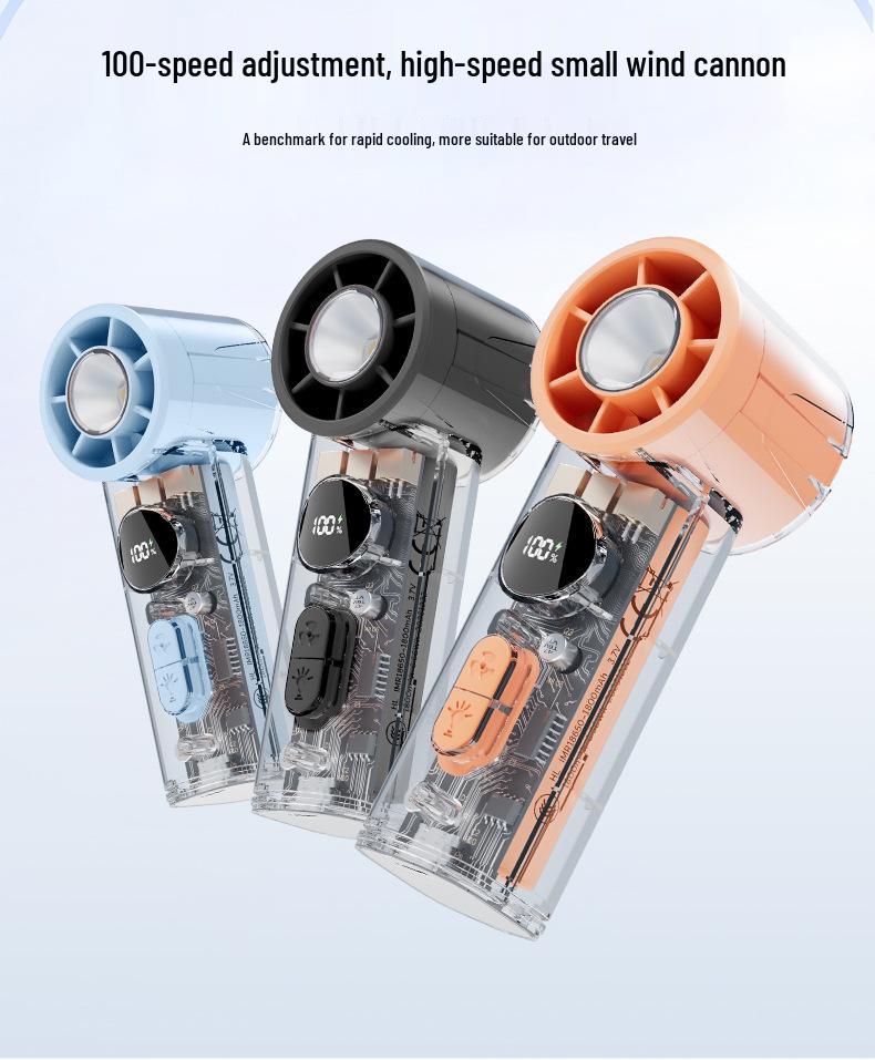 2026 High-Speed USB Rechargeable Mini Handheld Fan with Long Battery Life & Neck-Hanging Design