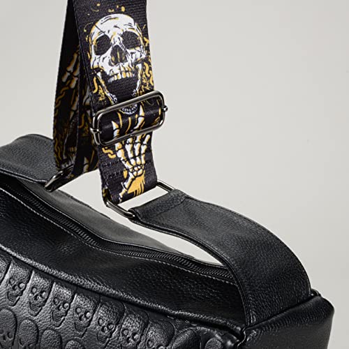 [BLACK JACKALL CROWN] Embossed Skull Decoration Mini Shoulder Bag (Unisex) TH0192