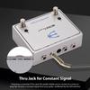 MOSKYAUDIO Dual Footswitch Amp Channel Footswitch Aluminum 6.35mm Input Output Thru Jack for