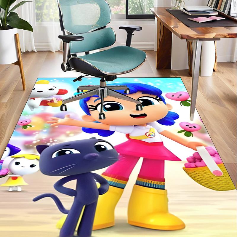 Rainbow Kingdom Adventure Office Rug Chair Mat, Game Carpet, Suitable for Front Door, Bedroom, Living Room, Desk, Holiday Gift