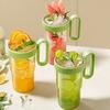 Bartender Shaker Set Leakproof Cocktail Maker with Ice Mold BPA-Free Plastic Shake Kettle for Lemon Tea & Mocktails