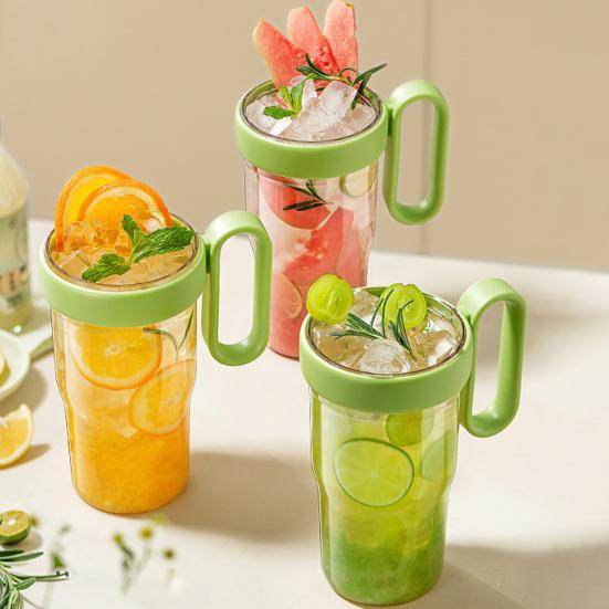 Bartender Shaker Set Leakproof Cocktail Maker with Ice Mold BPA-Free Plastic Shake Kettle for Lemon Tea & Mocktails