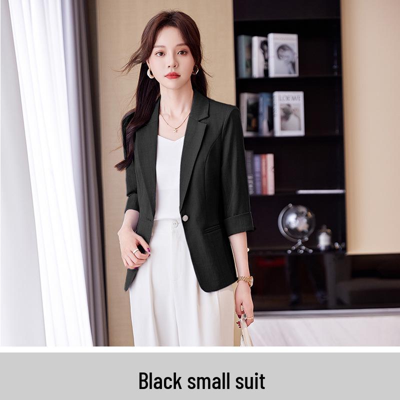 Women's Spring/Summer 2024 Pink Mid-Sleeve Blazer Jacket – New Fashion Casual Suit Top