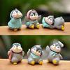 1 Set (6 Pcs) Cute Penguin Miniature Figurines Showpiece | Gift for Him/Her, Return Gift, Home Decor, Table, Car Dashboard