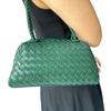 Woven PU Pillow Bag Women Small Structured Shoulder With Zip Crossbody Or Underarm Style