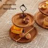 Acacia Wood 2-Tier Snack & Fruit Tray