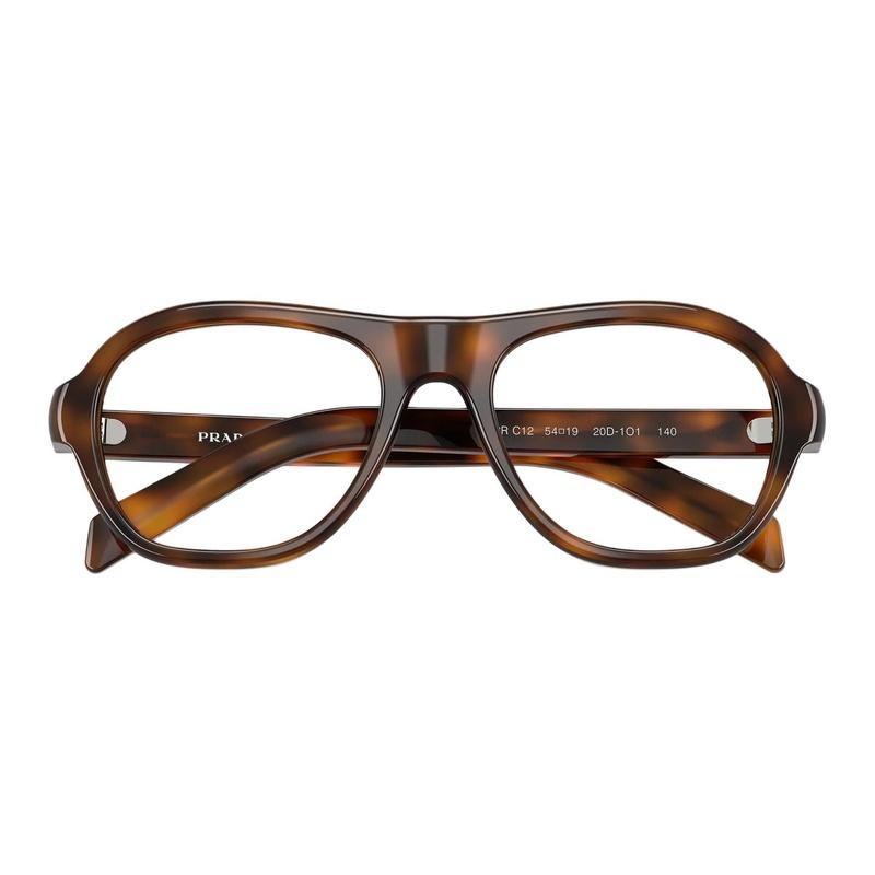Prada optical glasses High nose bridge design, acetate, pilot style, glasses Tortoiseshell color 54mm basic packaging-glasses case + packaging box