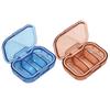 1/2/3pcs 3-Compartment Waterproof Pill Organizer Box Portable Mini Plastic Medicine Case Dustproof Compact Storage