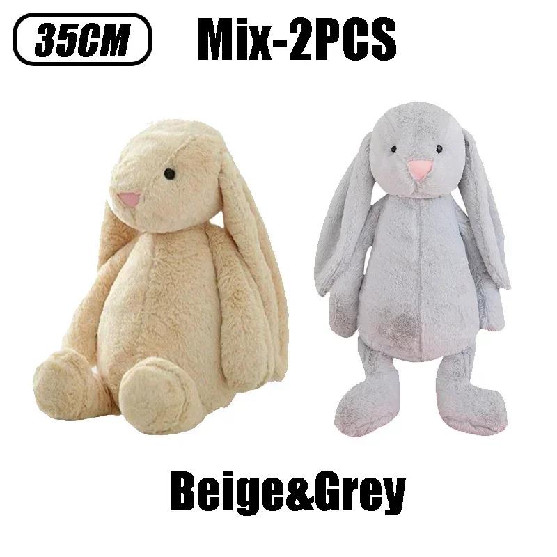 Unisex Soft Cotton Stuffed Rabbit Plush Toy Long Ear Easter Bunny Sleeping Mate Birthday Gift Cute Essential