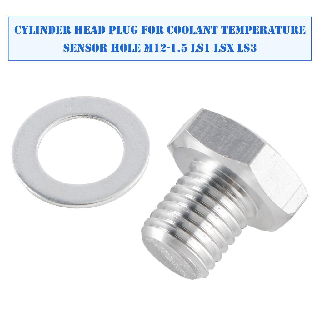 Cylinder Head Plug for Coolant Temperature Sensor Hole M12-1.5 LS1 LSX LS3