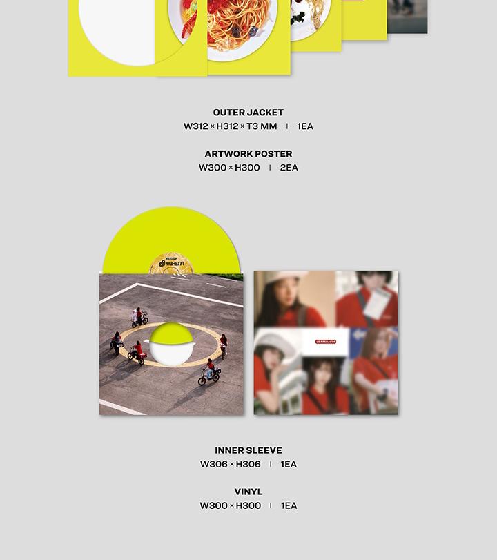 LE SSERAFIM 1st Single 'SPAGHETTI’ Vinyl LP