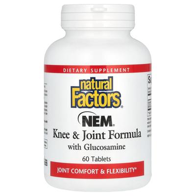 Natural Factors, NEM, Knie- und Gelenkformel mit Glucosamin, 60 Tabletten