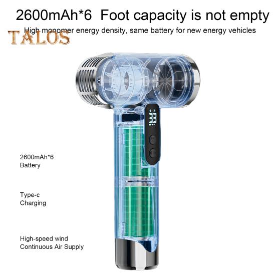 Cordless Hair Dryer 200W 15600mAh USB Rechargeable 3 Temperature Adjustable High Speed Fast Drying Low Noise Portable Travel Camping Electric Blow