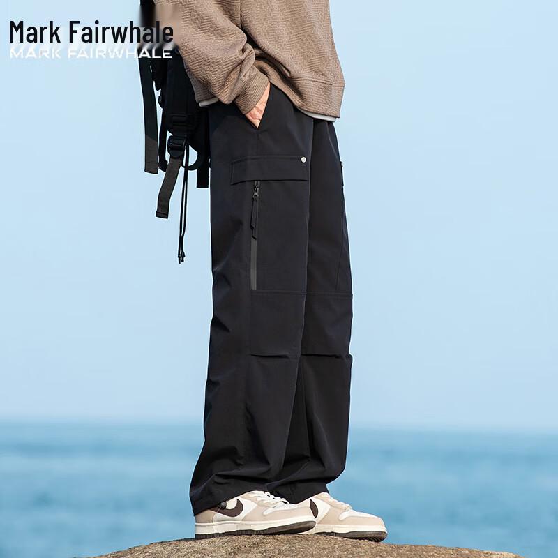 Mark Fairwhale Herren Techwear Lockere Gerade Schnitt Casual Hose