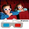 10/50/100 Pairs 3D Glasses Anaglyph Images Foldable Design Red/Blue Filters Paper Glasses