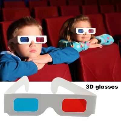 10/50/100 Perechi Ochelari 3D Imagini Anaglifice Design Pliabil Filtre Roșu/Albastru Ochelari de Hârtie