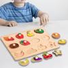 Wooden Shapes Puzzle Shape Sorter Board Preschool Hand Eye Coordination Fine Motor Skill for Children Toddlers Birthday Gifts