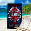 Custom Name Beach Towel Pistons Detroit Logo Beach Towel, Soft Microfiber, Gift for Her/Him, Birthday, for Pool, Beach, Travel, Fan Gifts