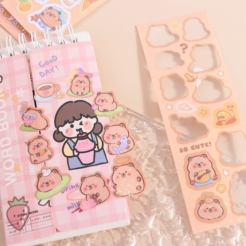 10Sheets School Supplies Capybara Stickers Capybara Kids Toys Sticker  Notebook