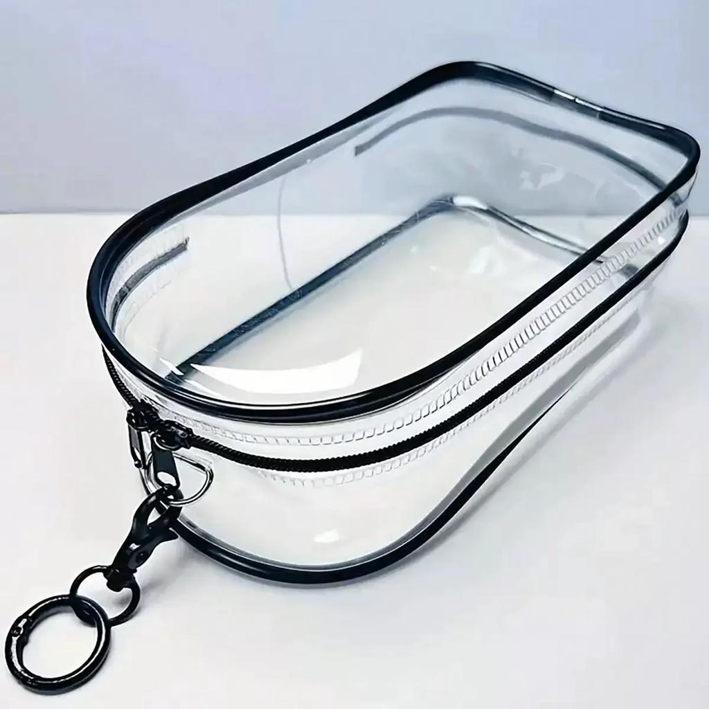 Colorful Transparent Protector Case Organizer Box For 17Cm Plush Dolls Outdoor Display Bag With Keychain Doll Accessories