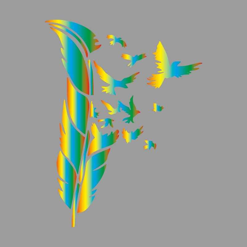 Vivid Feathers Transform Into an Eagle Creative&funny Stickers for Cartoon Fans&lover,high Quality for Car Trucks Motorcycles