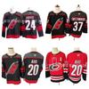 Vlastní vyšívaný pánský zimní sportovní dres Carolina Hurricanes pro lední hokej - směs