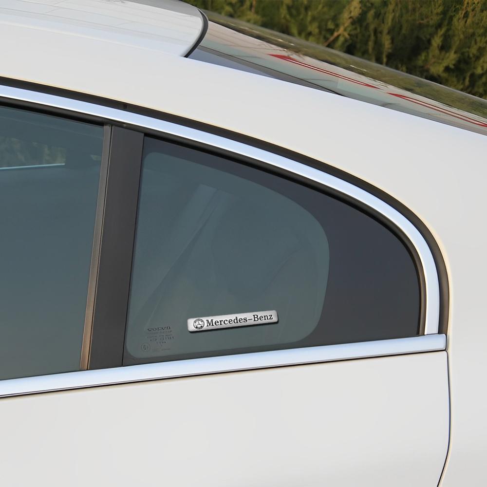 GLC GLB 1pc 3D Aluminum Car Sticker Emblem Badge Door Decal for Mercedes Benz AMG A/B/C/E Class C200L GLC GLK W204 W213 W205 Ac