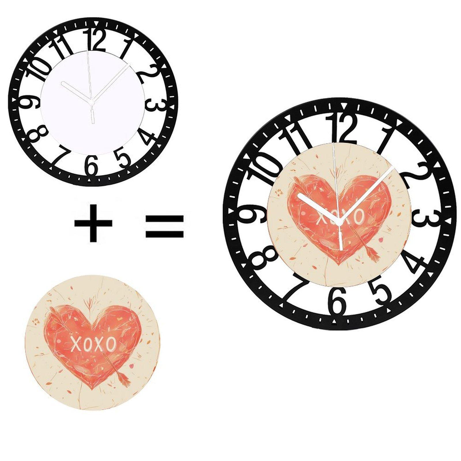 25cm Iron Wall Clock that Doubles as a Decorative Wall Sculpture or Art (Black,10 inch(25.40cm)) чёрный