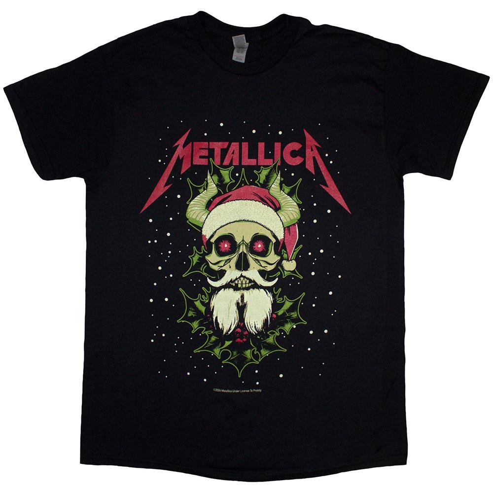Metallica Tricou unisex pentru adulți cu coarne de Moș Crăciun