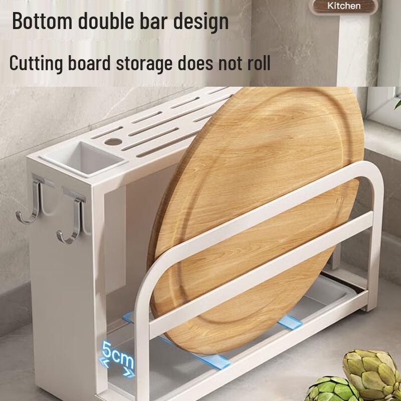 Multifunctional Kitchen Countertop Storage Rack with Knife & Chopstick Holder