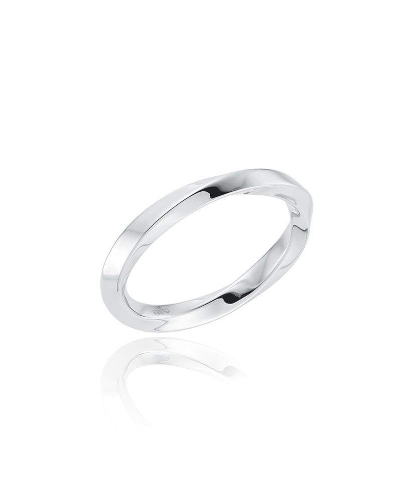 Lloyd Slim Wave 925 Silver Couple Ring/Friendship Ring Lrs26001S
