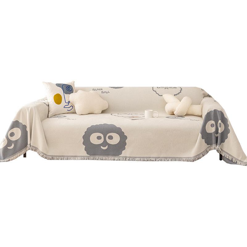 Vier Jahreszeiten Universal Cartoon Chenille Sofa Handtuchbezug Handtuch Modern Einfach Sofa Staubdicht Vollständig Bedecktes Tuch