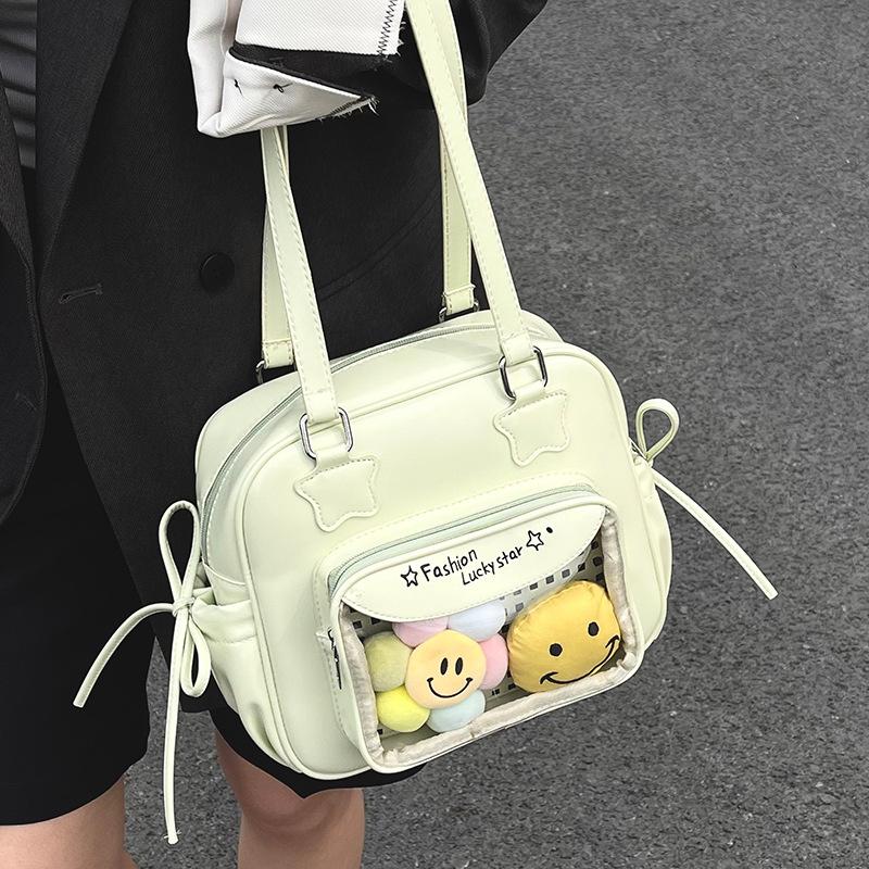 2025 New Japanese Cute Two-dimensional Transparent Pain Bag Fashionable Versatile Foreign High-end Commuting Shoulder Women's Bag
