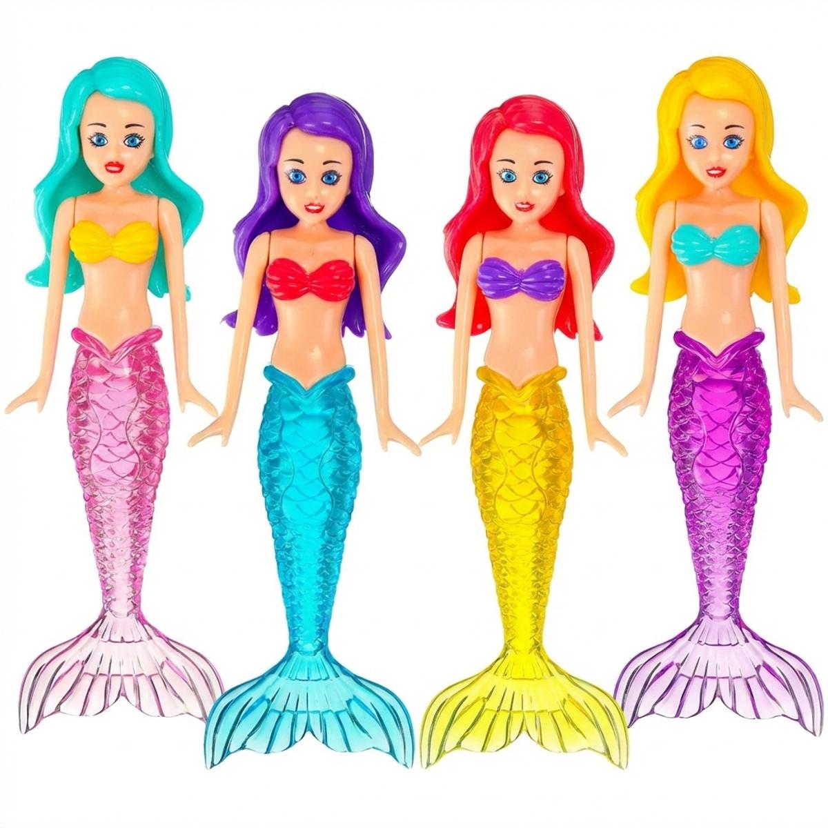 

Magic Mermaid Dolls Bath Toy,Set of 4 Colorful Standard,5.3 inch Tall,Bath Toys
