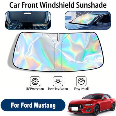 Car Windshield Sun Shade UV Reflective Sun Visor Protection Cover For Ford Mustang S197 S550 S650 2005-2026