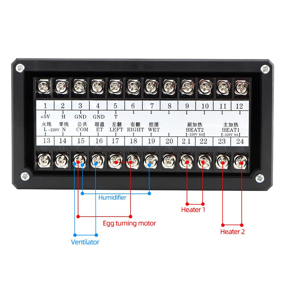 XM-18 Digital Äggkläckare Controller Multifunktionell Termostat Hygrostat Temperatur Fuktighetskontroller med Sensorsond