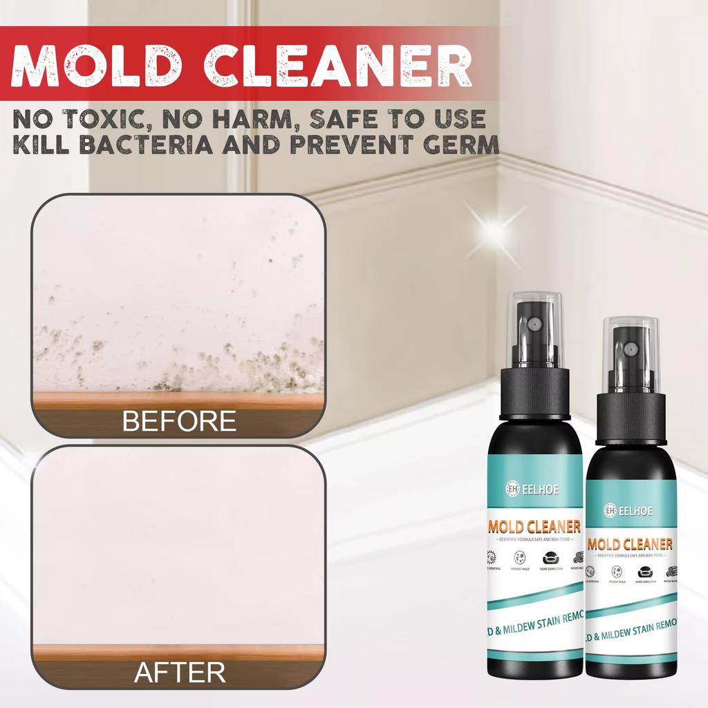 Spray Detergente Rimuovi Muffa Antiruggine per Piastrelle Ceramiche e Pareti del Bagno Eliminatore di Muffa Assorbitori di Umidità 30/100ml