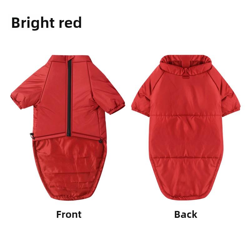 Winter Dog Clothes Cotton-padded Bipedal Dog Clothing Large Dogs Warm Fleece Windproof Wear-resistant Thicken Soft Dogs Apparels