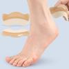 4 Pairs Heel Grips Liner Moon Shaped Cushions Inserts Soft Elastic Self Adhesive Heel Pads for High Heels PU Leather Shoes Apricot