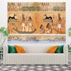Haoyiyi Egyptian Tapestry Wall Hanging Ancient Egypt Mythology Culture Tapestry Pharaohs Hieroglyphic Carvings Tapestries for Bedroom Living Room