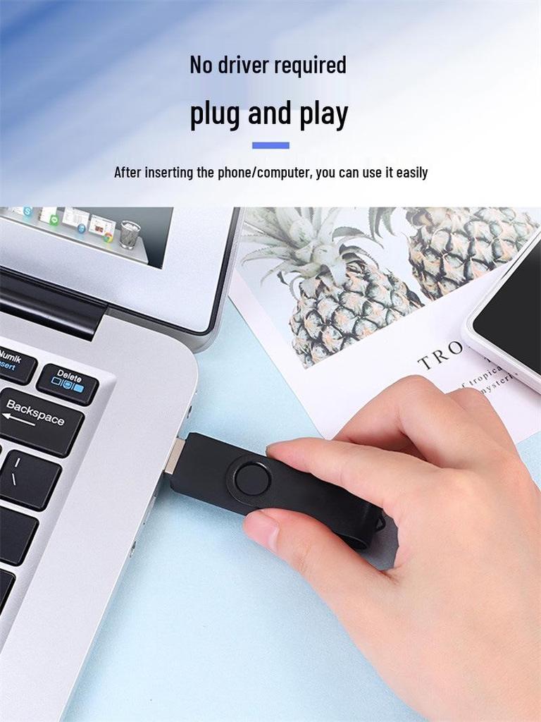 Rotating Dual-Use USB Flash Drive: Type-C 3.0, OTG, 64GB/32GB/16GB/8GB for Mobile & Computer