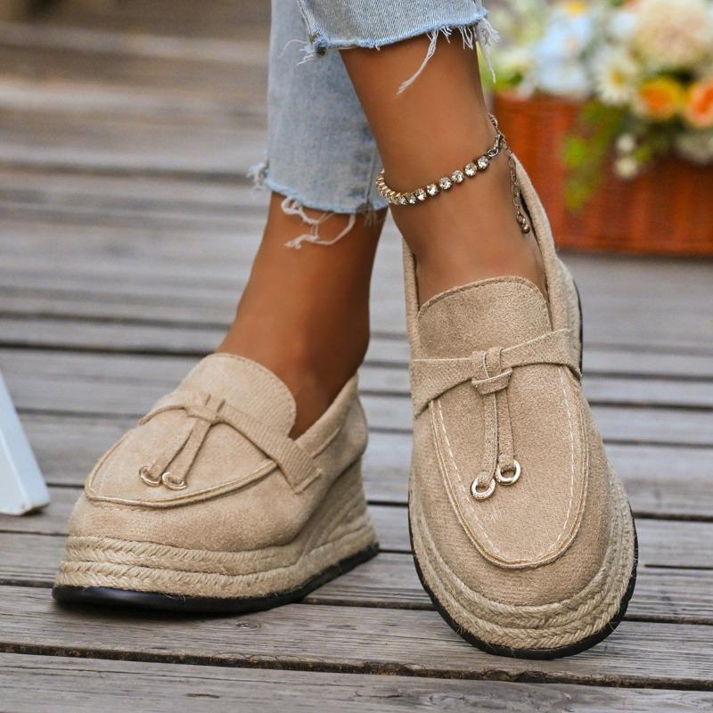 Spring Autumn Thick-soled One-piece Large-size Platform-style Retro Slippers for Lazy People, Casual Shoes