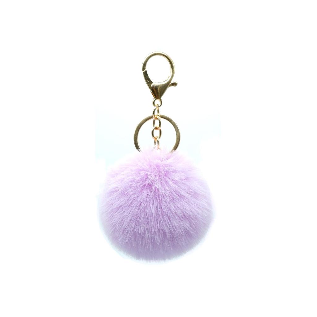 Auf Lager 8cm Kunstkaninchenfell Pompom Schlüsselanhänger - Plüschkugel Anhänger für Taschen und Kleidung